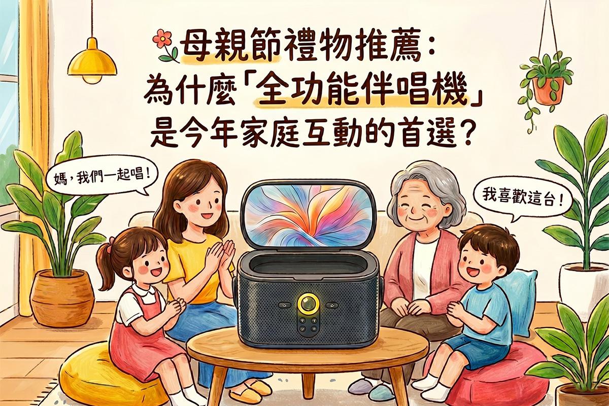 母親節禮物推薦：為什麼「全功能伴唱機」是今年家庭互動的首選？
