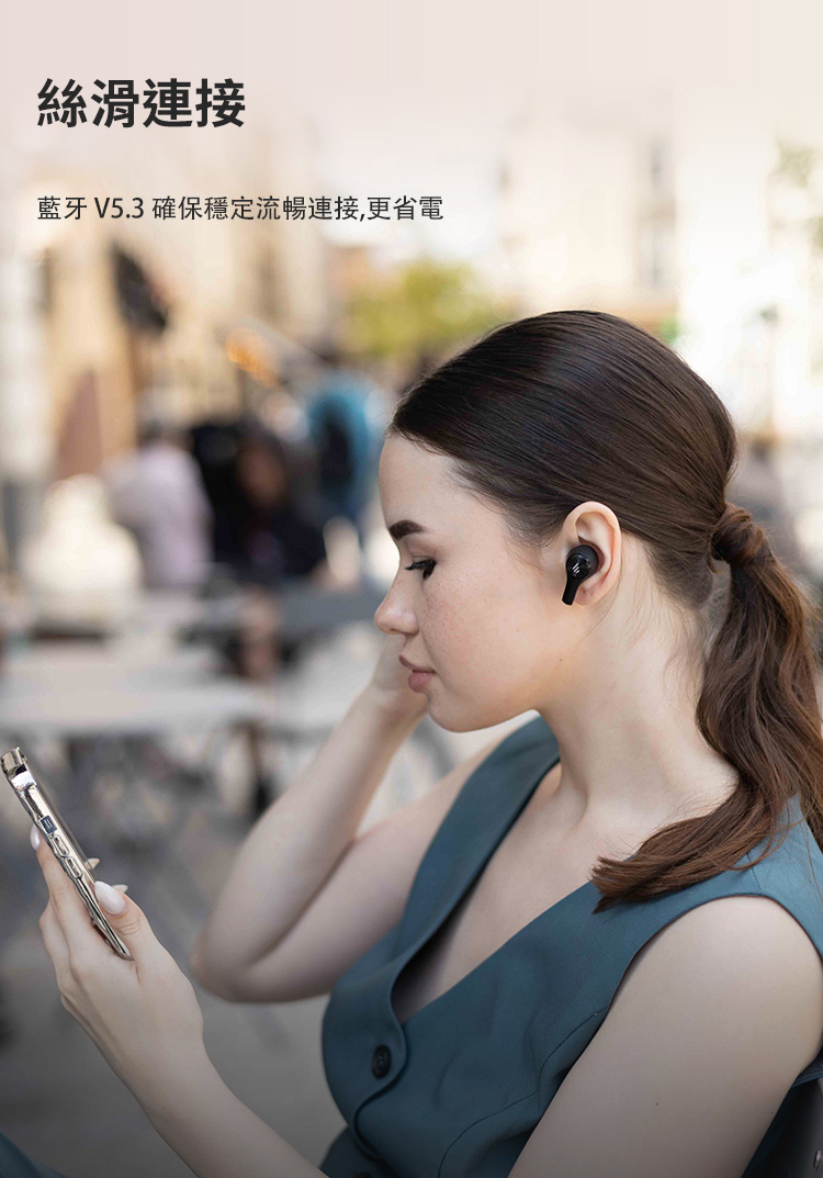 Edifier X5 Lite 真无线入耳式耳塞、蓝牙 5.3 耳机、26 小时播放时间、双麦克风、AI ENC、4 EQ 预设、游戏模式、IP55 防尘防汗 - 白色